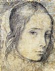 Diego Rodriguez de Silva Velazquez Head of a Girl painting